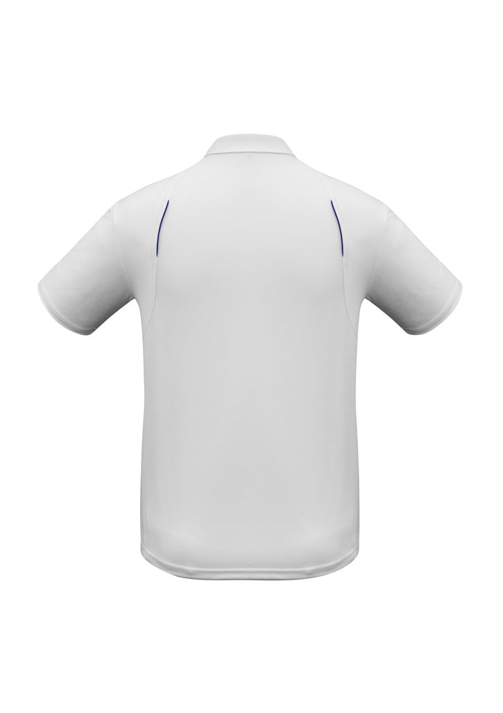 United Mens Short Sleeve Polo - White/Navy