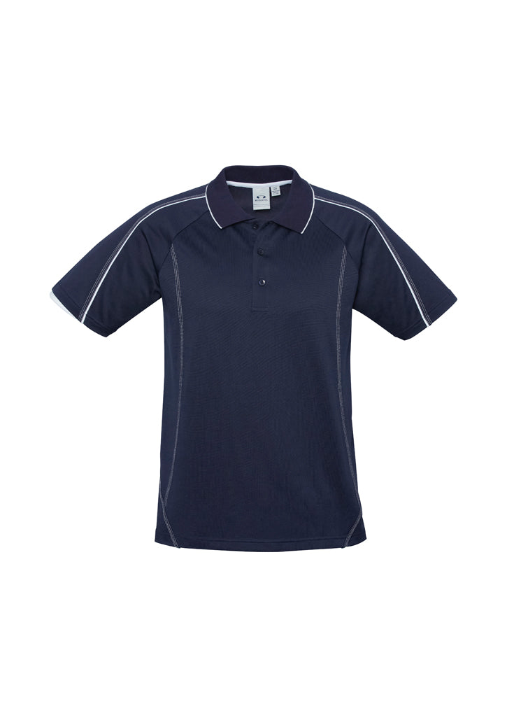 Blade Mens Short Sleeve Polo - Navy/White