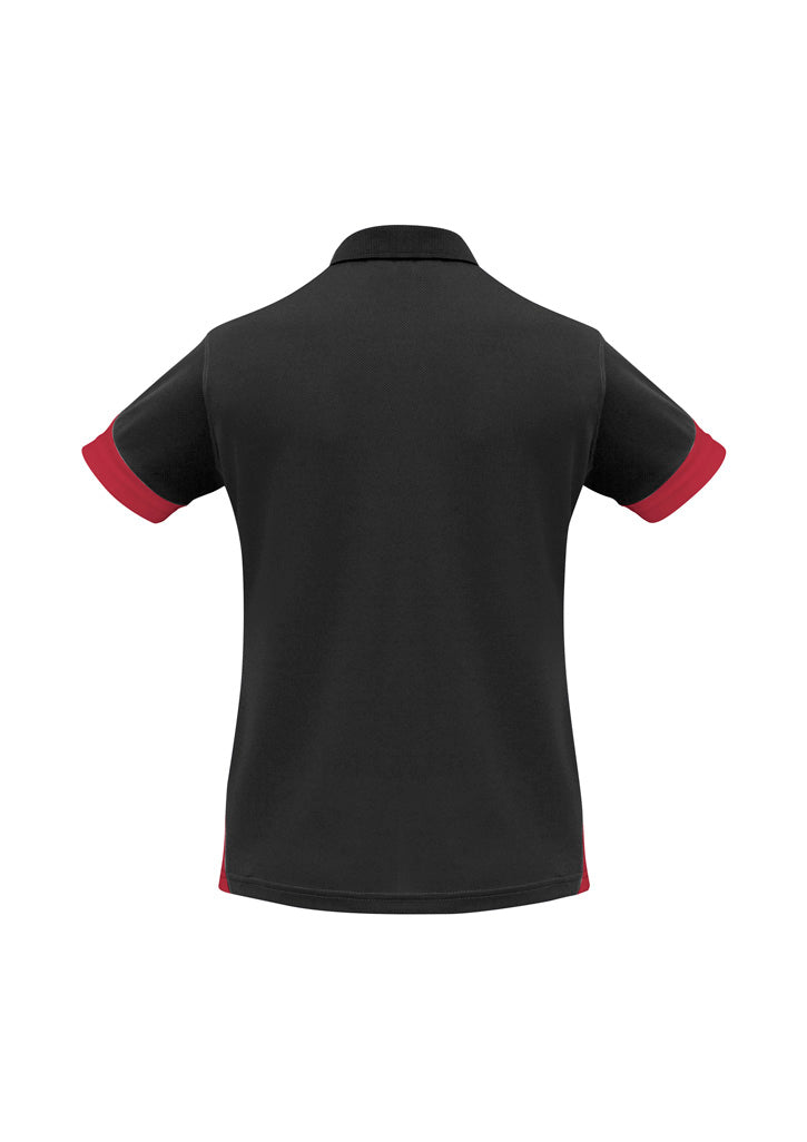 Talon Womens Short Sleeve Polo - Black/Red