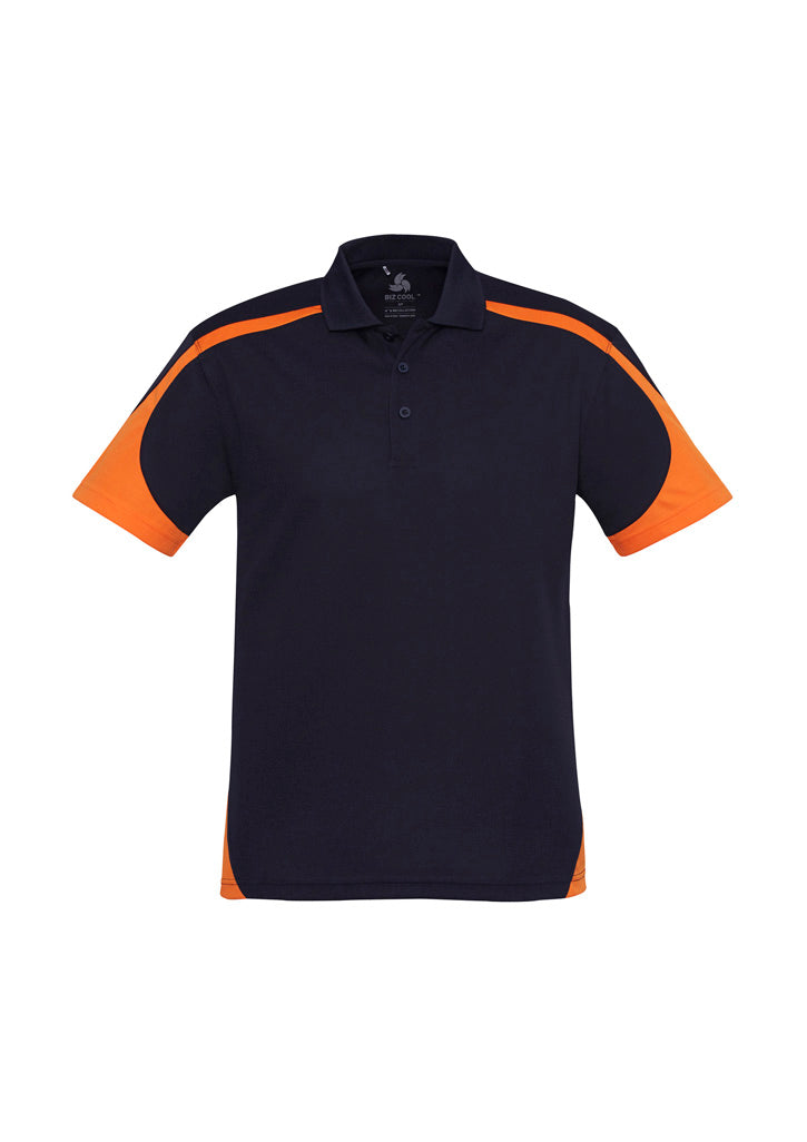 Talon Mens Short Sleeve Polo - Navy/Orange