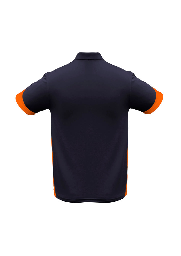 Talon Mens Short Sleeve Polo - Navy/Orange