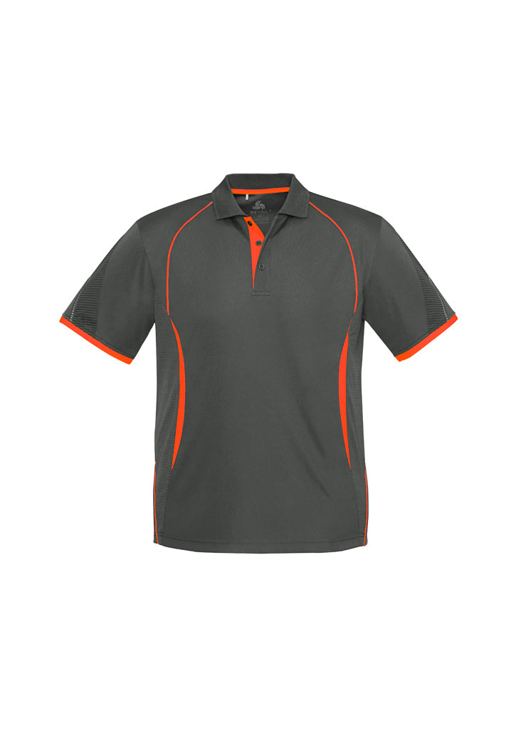 Razor Kids Short Sleeve Polo - Grey/Fluoro Orange