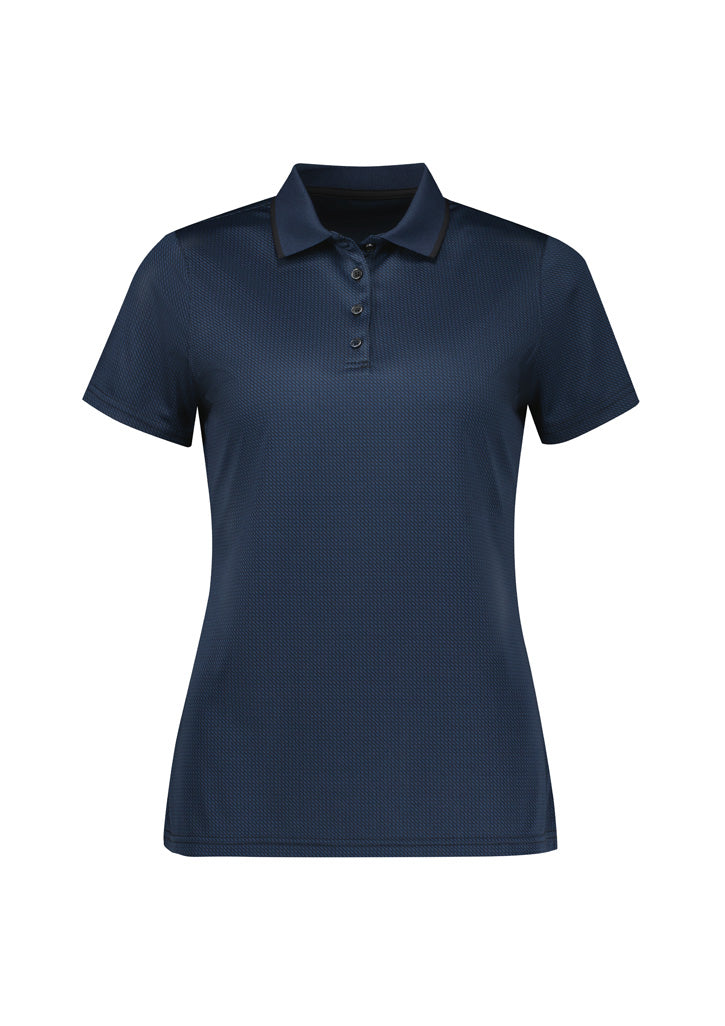 Echo Womens Short Sleeve Polo - Carbon Blue