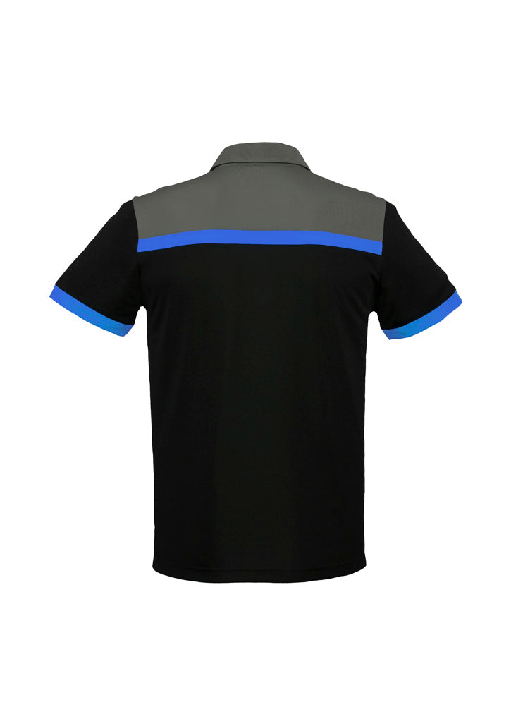 Charger Mens Short Sleeve Polo - Black/Royal/Grey