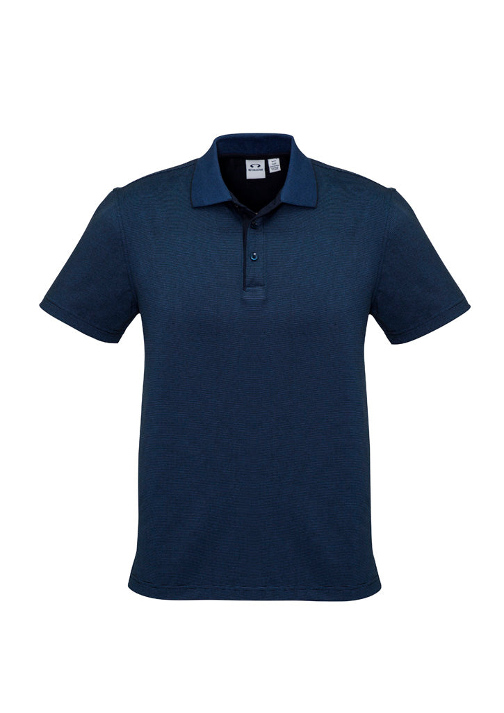 Shadow Mens Short Sleeve Polo - Carbon Blue