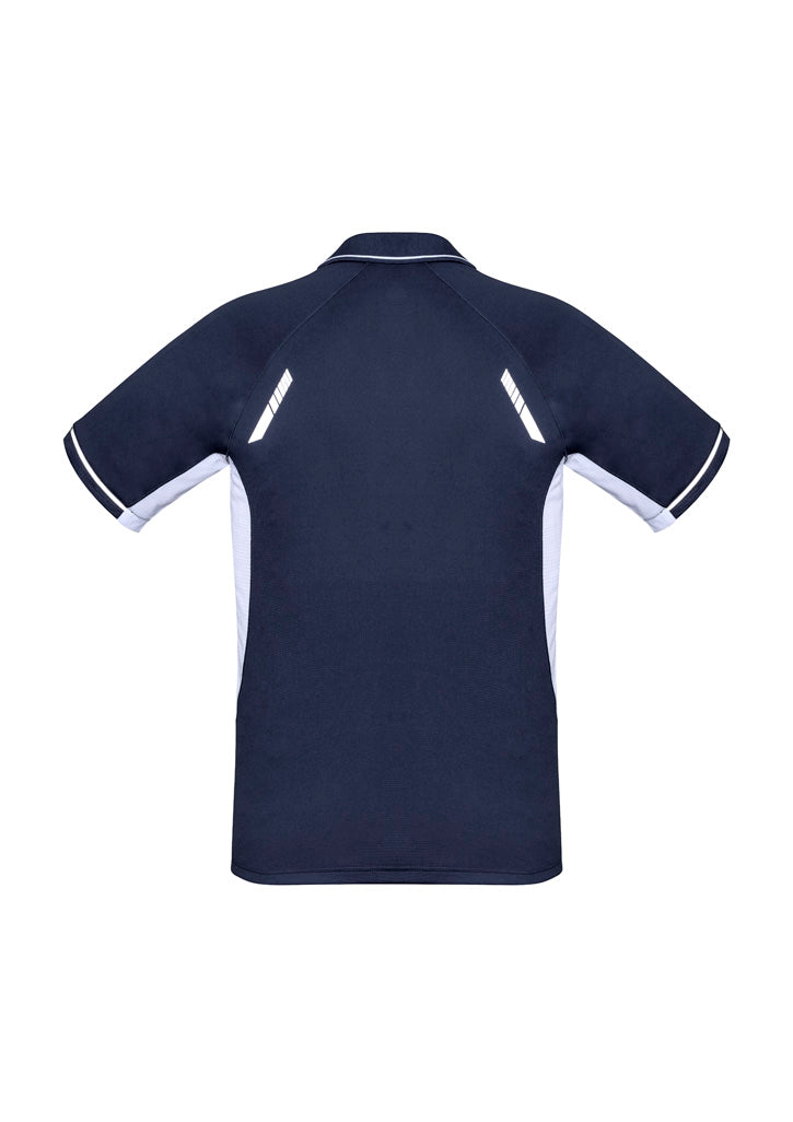 Renegade Mens Short Sleeve Polo - Navy/White/Silver