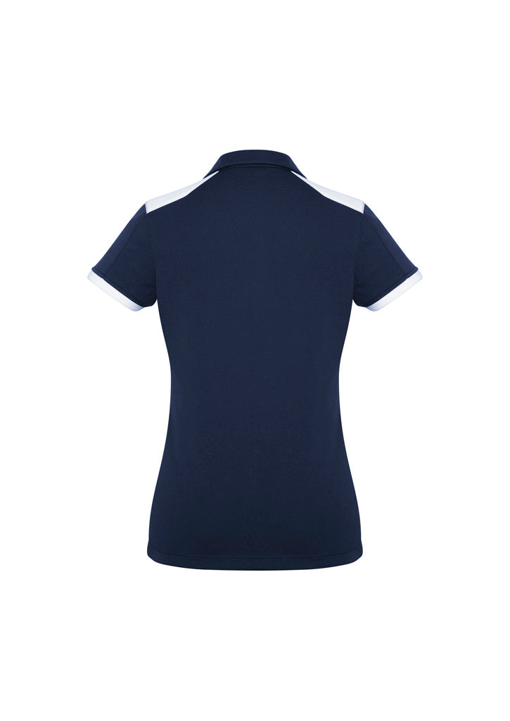 Rival Womens Short Sleeve Polo - Navy/White