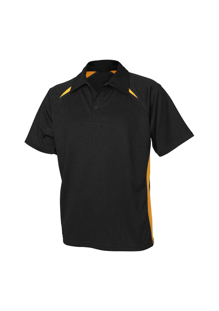 Splice Mens Short Sleeve Polo - Black/Gold