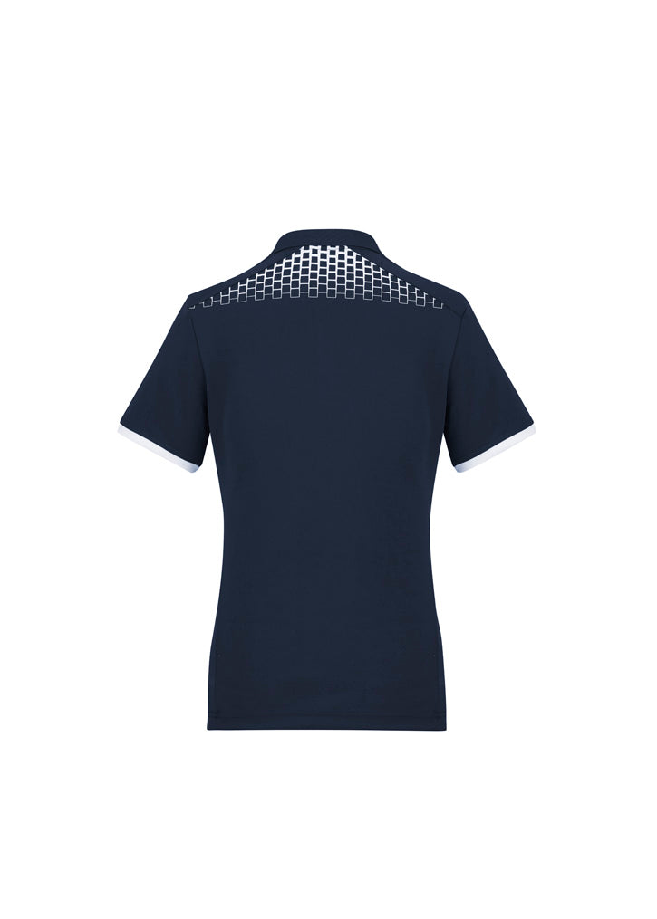 Galaxy Womens Short Sleeve Polo - Navy/White