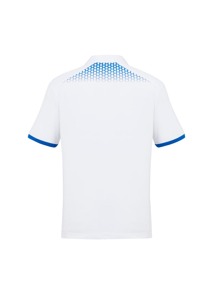Galaxy Mens Short Sleeve Polo - White/Royal