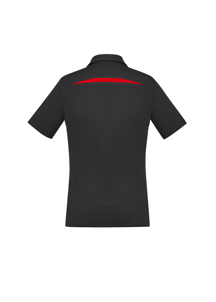 Sonar Womens Short Sleeve Polo - Black/Red