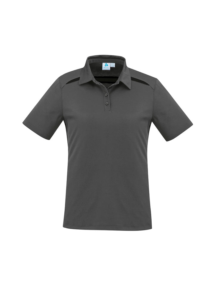 Sonar Womens Short Sleeve Polo - Grey/Black