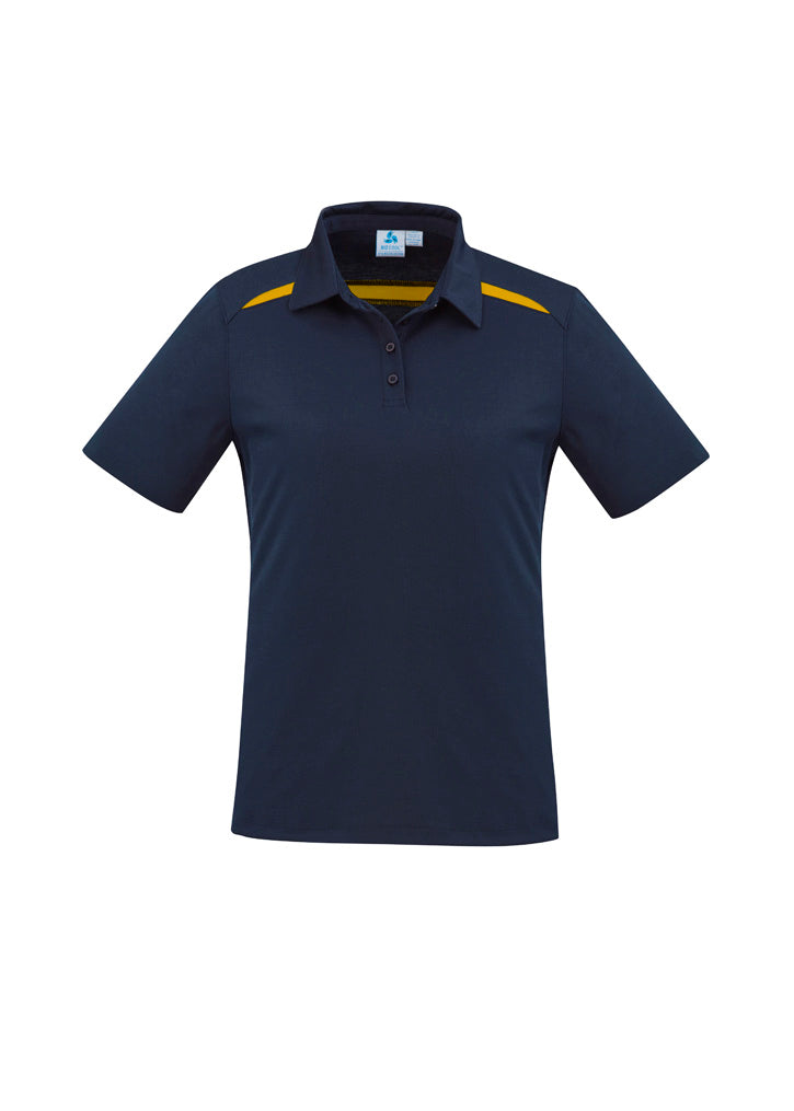 Sonar Womens Short Sleeve Polo - Navy/Gold