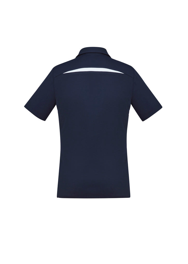 Sonar Womens Short Sleeve Polo - Navy/White