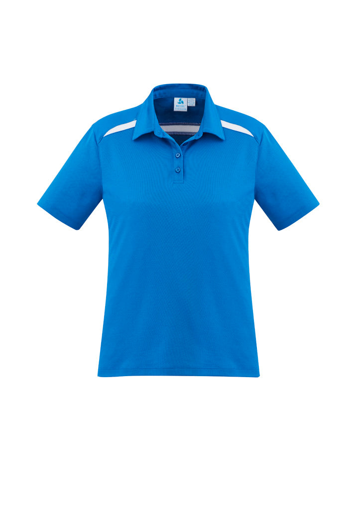 Sonar Womens Short Sleeve Polo - Royal/White