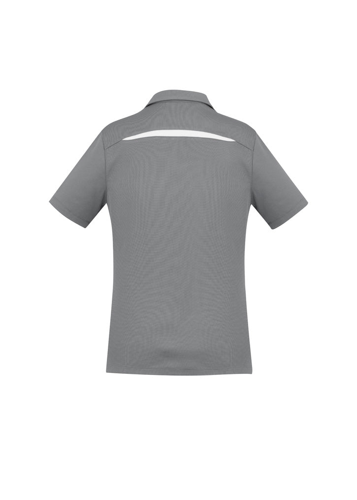 Sonar Womens Short Sleeve Polo - Silver/White