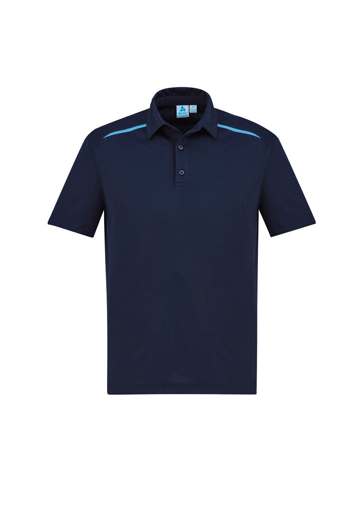 Sonar Mens Short Sleeve Polo - Navy/Sky