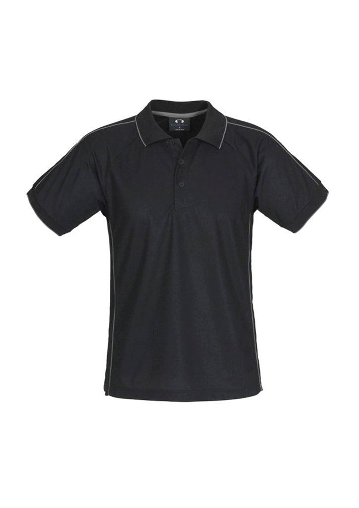 Resort Mens Short Sleeve Polo - Black/Charcoal