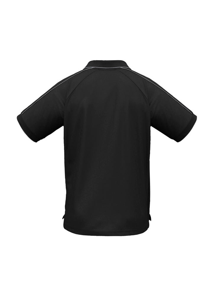 Resort Mens Short Sleeve Polo - Black/Charcoal