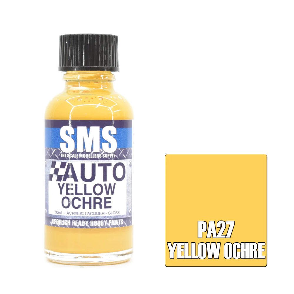 AIR BRUSH PAINT 30ML YELLOW OCHRE ACRYLIC LACQUER SCALE MODELLERS SUPPLY