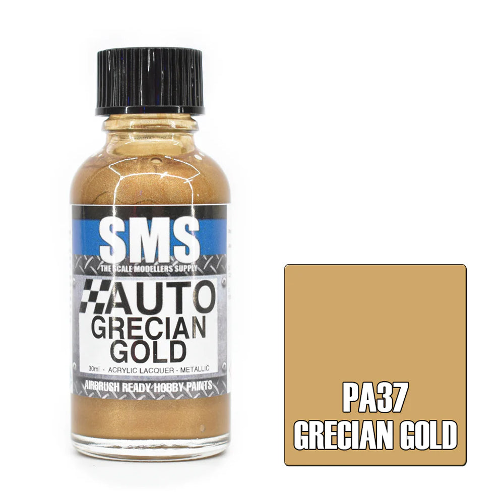 AIR BRUSH PAINT 30ML GRECIAN GOLD ACRYLIC LACQUER SCALE MODELLERS SUPPLY