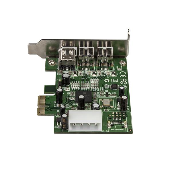 3 Port 2b 1a Low Profile 1394 PCI Express FireWire Card Adapter