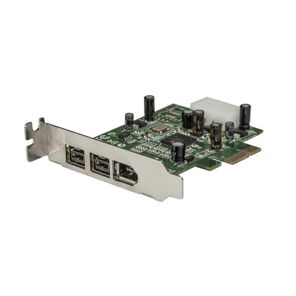 3 Port 2b 1a Low Profile 1394 PCI Express FireWire Card Adapter