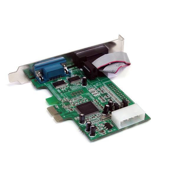 2 Port Native PCI Express RS232 Serial Adapter Card with 16550 UART