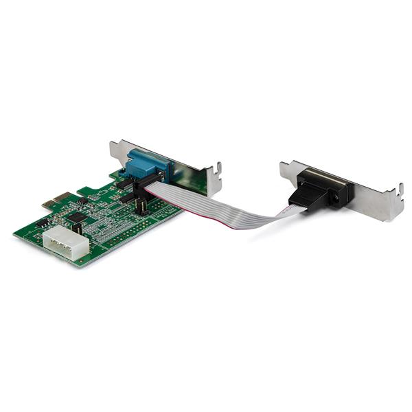 2 Port RS232 Serial Adapter Card with 16950 UART - PCIe Card