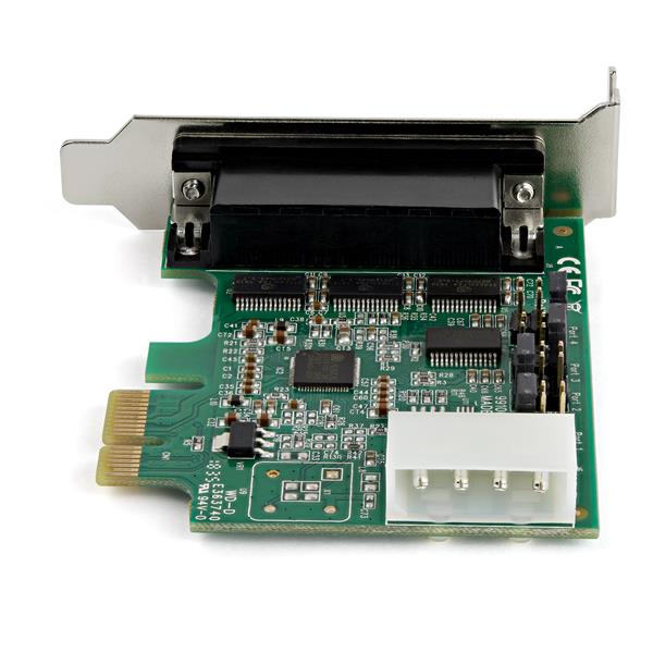 4 Port PCI Express RS232 Serial Adapter Card - Low Profile