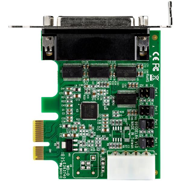 4 Port PCI Express RS232 Serial Adapter Card - Low Profile
