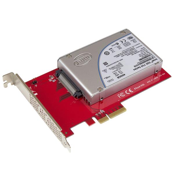 U.2 to PCIe Adapter for 2.5" U.2 NVMe SSD - SFF-8639 - x4 PCI Express 3.0