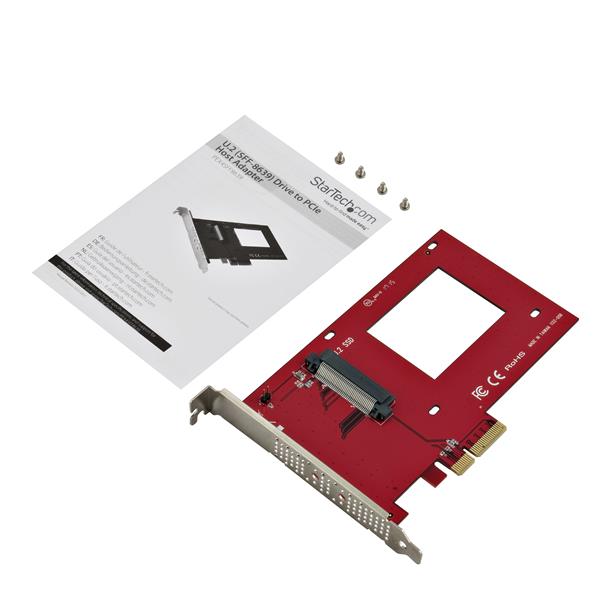 U.2 to PCIe Adapter for 2.5" U.2 NVMe SSD - SFF-8639 - x4 PCI Express 3.0