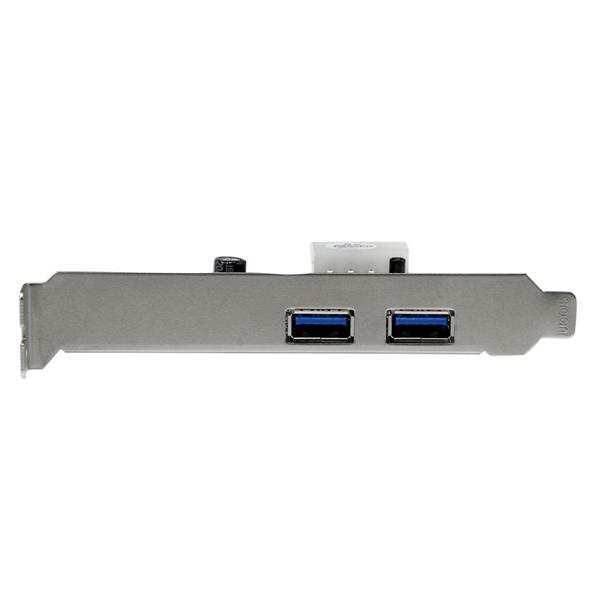 2 Port PCI Express (PCIe) SuperSpeed USB 3.0 Card Adapter with UASP - LP4 Power
