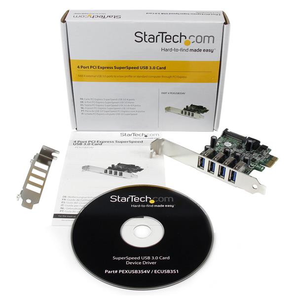 4 Port USB 3.0 PCI Express Card with UASP Support