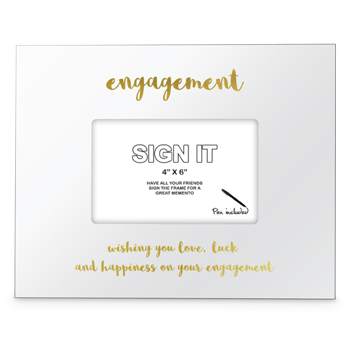 Engagement Photo Frame - Sign It - Gold Edition