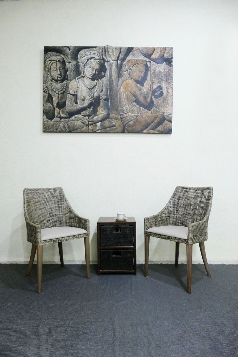 CANGGU ARMCHAIR - SMOKE & OATMEAL