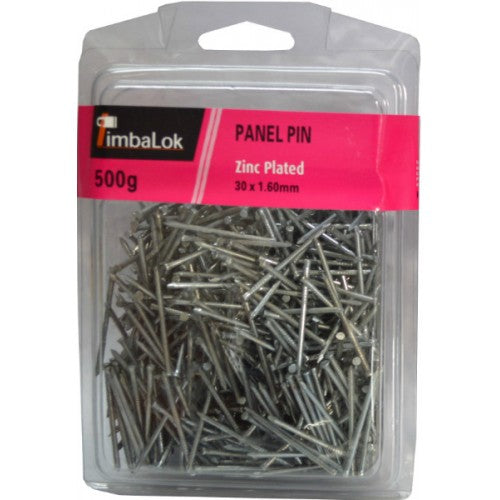 Panel Pins - Plated 500gm 30 X 1.6