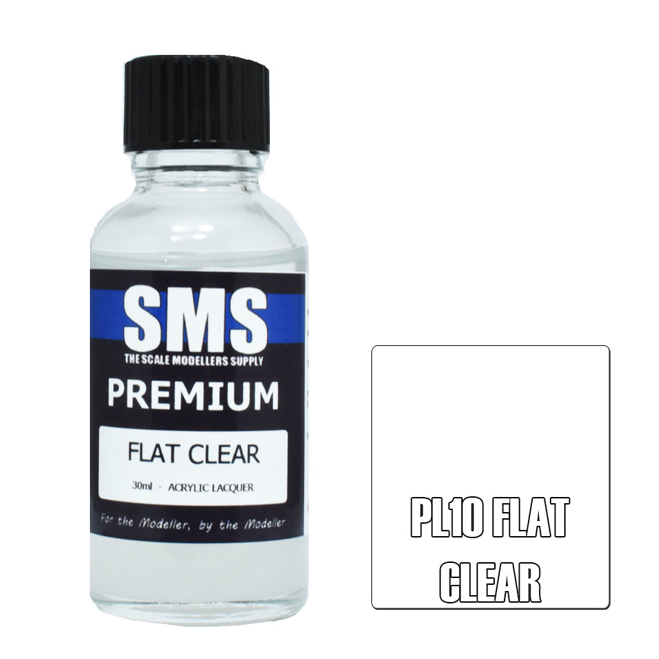 AIR BRUSH PAINT 30ML PREMIUM FLAT CLEAR ACRYLIC LACQUER SCALE MODELLERS SUPPLY