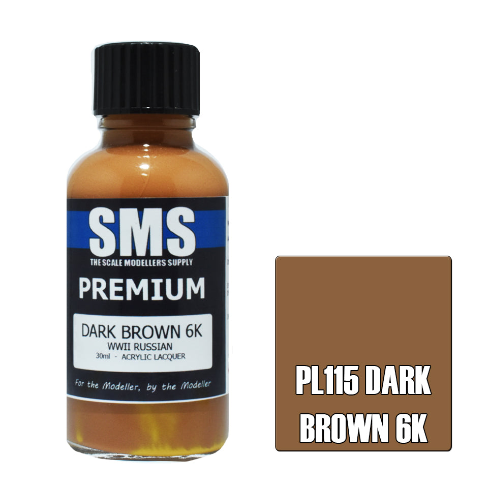 AIR BRUSH PAINT 30ML PREMIUM DARK BROWN 6K ACRYLIC LACQUER