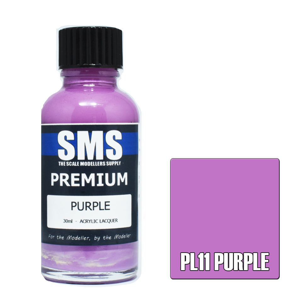AIR BRUSH PAINT 30ML PREMIUM PURPLE ACRYLIC LACQUER SCALE MODELLERS SUPPLY