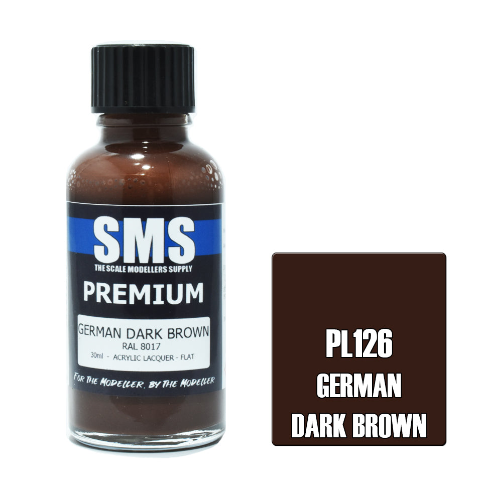 AIR BRUSH PAINT 30ML PREMIUM GERMAN DARK BROWN ACRYLIC LACQUER