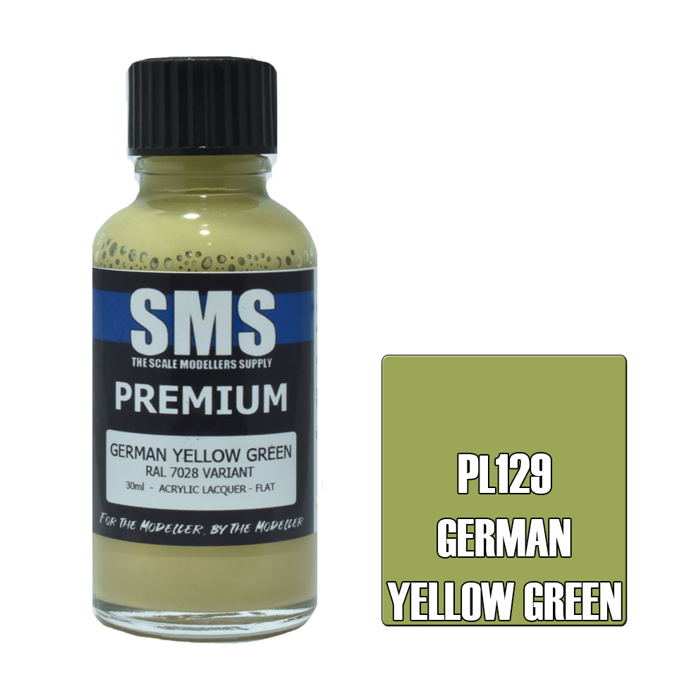 AIR BRUSH PAINT 30ML PREMIUM GERMAN YELLOW GREEN ACRYLIC LACQUER