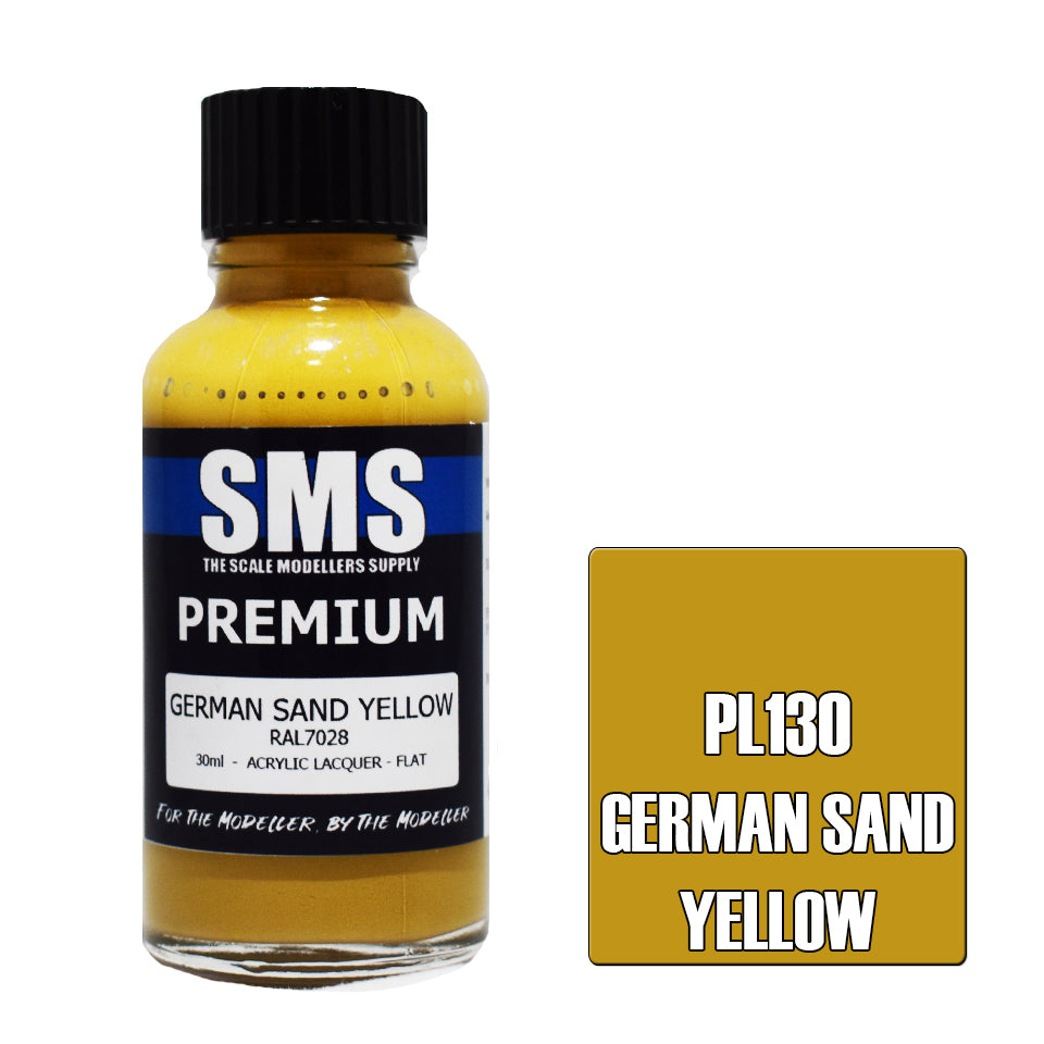 AIR BRUSH PAINT 30ML PREMIUM GERMAN SAND YELLOW ACRYLIC LACQUER