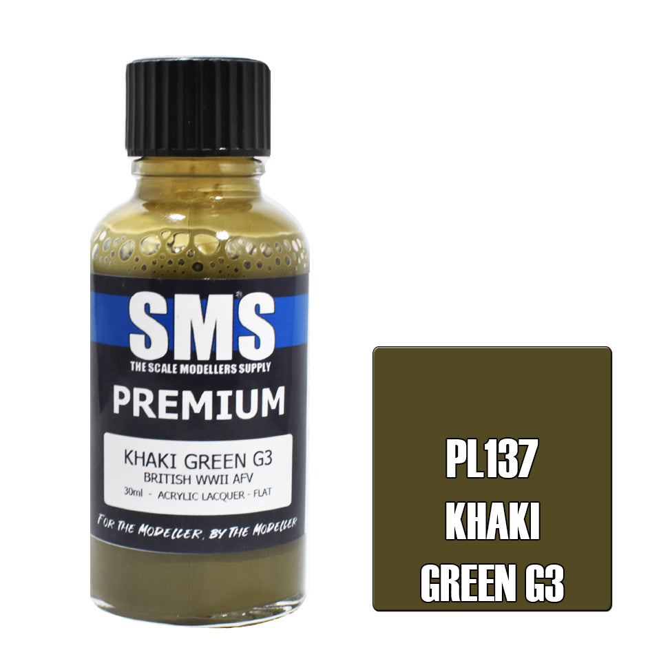 AIR BRUSH PAINT 30ML PREMIUM KHAKI GREEN G3 ACRYLIC LACQUER