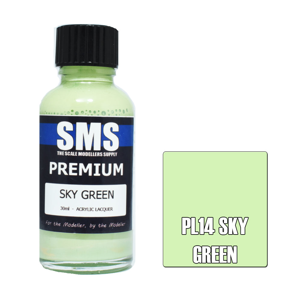 AIR BRUSH PAINT 30ML PREMIUM SKY GREEN ACRYLIC LACQUER SCALE MODELLERS SUPPLY