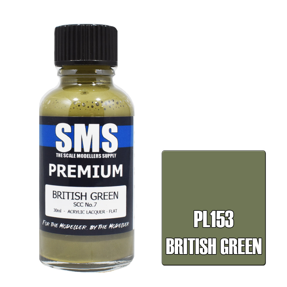 AIR BRUSH PAINT 30ML PREMIUM BRITISH GREEN SCC NO.7 ACRYLIC LACQUER