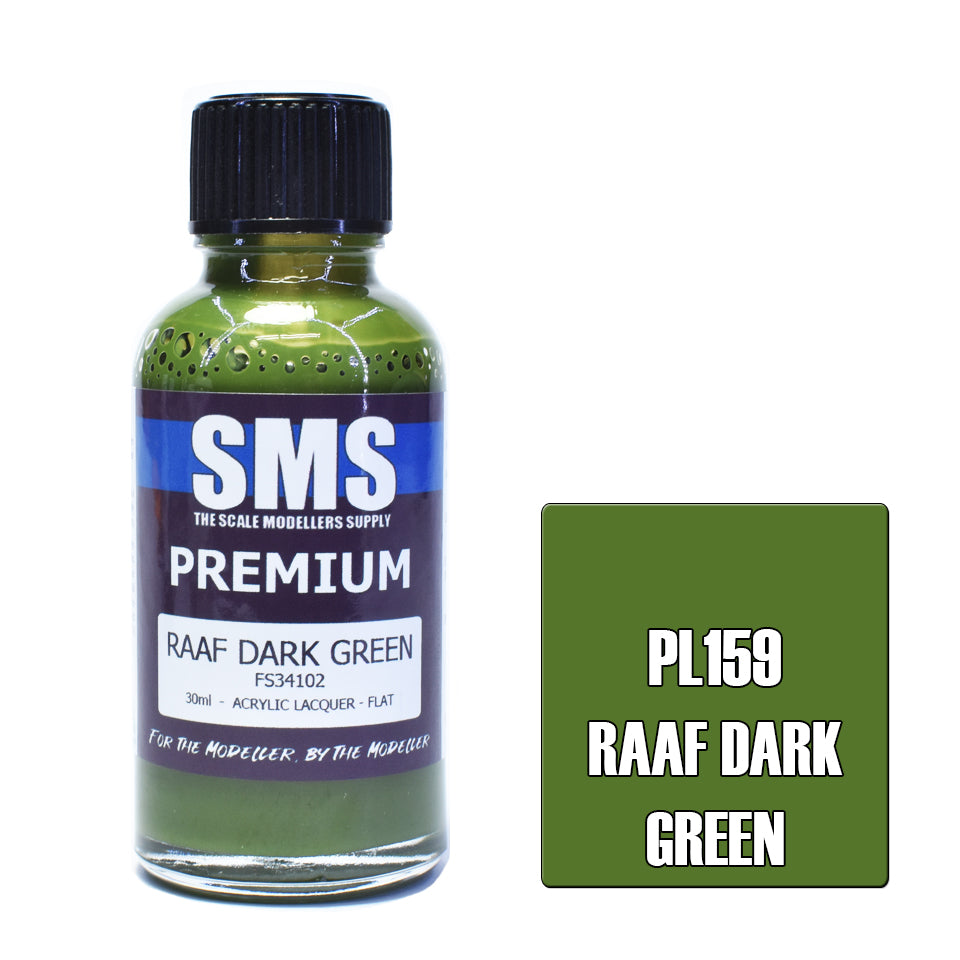 AIR BRUSH PAINT 30ML PREMIUM RAAF DARK GREEN ACRYLIC LACQUER
