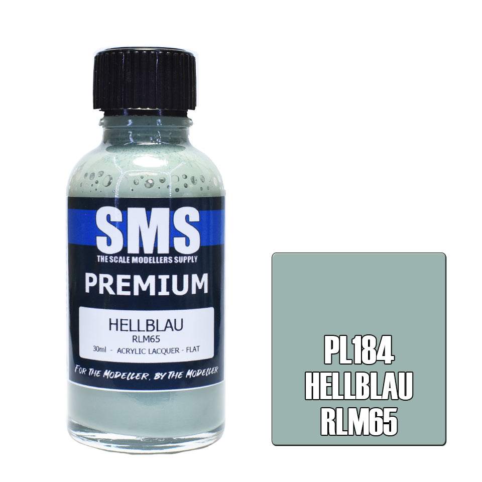 AIR BRUSH PAINT 30ML PREMIUM HELLBLAU RLM65 ACRYLIC LACQUER