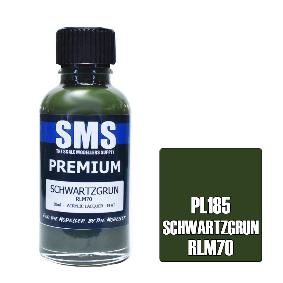 AIR BRUSH PAINT 30ML PREMIUM SCHWARTZGRUN RLM70 ACRYLIC LACQUER